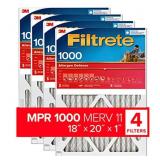 Filtrete 18x20x1 Air Filter, MPR 1000, MERV 11, Mi
