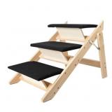 RideYouLai Pet Stair Wooden 3 Steps Foldable Ramp