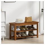 Bamworld Shoe Bench 3 Tier Bamboo Entryway Storage