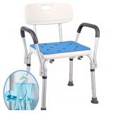 HappyNites Shower Chair with Rails - Shower Seat w