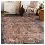Valenrug Washable Rug 8x10 - Ultra-Thin Antique Co