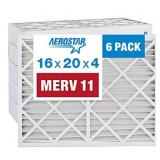 Aerostar 16x20x4 MERV 11 Pleated Air Filter, AC Fu