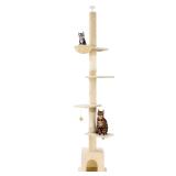 Meow Sir Floor to Ceiling Cat Tree Ajustable Heigh