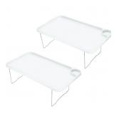 PATIKIL Breakfast Tray Table, 2 Pack Bed Trays wit