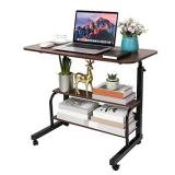 Fawabriyj Home Office Desk Movable Bedroom Adjusta