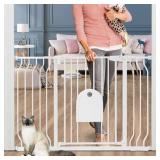 Baby Gate with Cat Door - Auto Close 29.5"-48.4" S