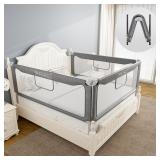 FAMILL Bed Rail for Toddlers, 2 Minutes Quick Asse