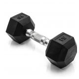 CAP Barbell 15 LB Coated Hex Dumbbell Weight, New