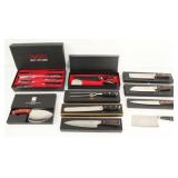 (8) Kitchen Knives & Cleaver