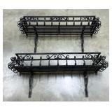 Pair of Wrought Iron Window Flower Boxes