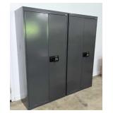 (2) Locking Metal Storage Cabinets