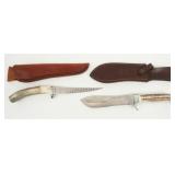 Hen & Rooster Hunter Knife & Silver Stag Fillet