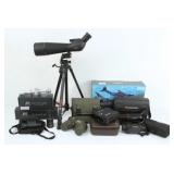 Group of Scopes, Monoculars, & Binoculars