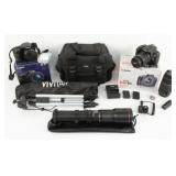 (2) Canon Cameras & VIVITAR Series 1 Lens