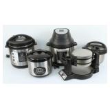 Group of Pressure Cookers, Rice Cooker, Etc.