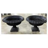 (2) Large Greek Classical Style Garden Urns