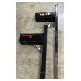 (2) Mailboxes with Square Steel Posts