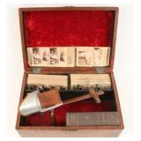 Stereoscope w/ Oak Case & Cards