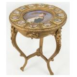 Napoleon Porcelain Plaque Table, 19th C.