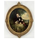 Portrait of Young Boy O/C 2nd Quarter 19th C.