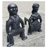 Black Couple Andirons Late 19/early 20th C