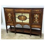 Inlaid English Victorian Rosewood Buffet