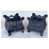 Pair of Cast Iron Garden Planters, Early 20th C.