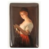 KPM Hand Painted Porcelain Plaque "Gute Nacht"