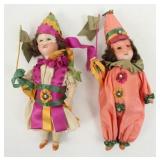 (2) Rare 1926 Mardi Gras Krewe of Rex Dolls