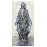 Carved White Granite Mary, Circa 1900