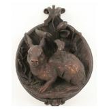 Black Forest Rabbit Wall Plaque Circa 1880