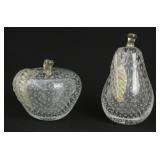 Italian Murano Glass Bullicante Apple & Pear