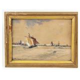 Thomas B. Hardy (1842-1897) "Off Calais" W/C