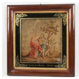1846 Needlework in Rosewood Frame w/ Jesus
