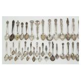 (35) Sterling Silver Souvenir Spoons