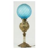 Victorian B&H Brass and Onyx Banquet Lamp