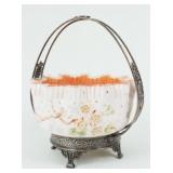 Brides Basket w/ Peachblow Bowl