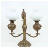 English Duplex Double Student Lamp, Last Half 19th