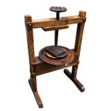 Antique 19th Century Oak Wine Press