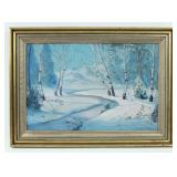 Svend R. Svensden (1864-1945) Winter Landscape O/C