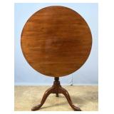 Tilt Top Queen Anne Style Mahogany Finish Table