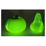 Uranium Glass Vaseline Murano Peach