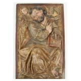 17th/18th C. High Relief Carved Religious Panel