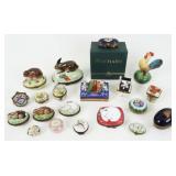 (20) Enameled Porcelain Trinket Boxes, Limoges