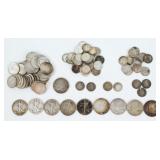 1876 CC Seated Liberty Dime & $18.75 Face Silver