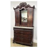 C. 1850 Flame Mahogany Wig Dresser