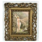 Porcelain Plaque Nude w/ Veil C. 1890