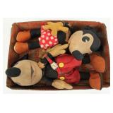 Mickey & Minnie Mouse Straw Filled Dolls