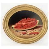 Unknown Artist 19th C. Watermelon Still Life O/C