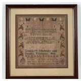 Cynthia M Motheral Franklin, TN Sampler 1840